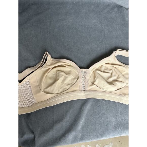 Vintage Lilyette Bra Size 34D Unlined Wireless Beige Style 847 Adjustable Strap - Picture 7 of 11